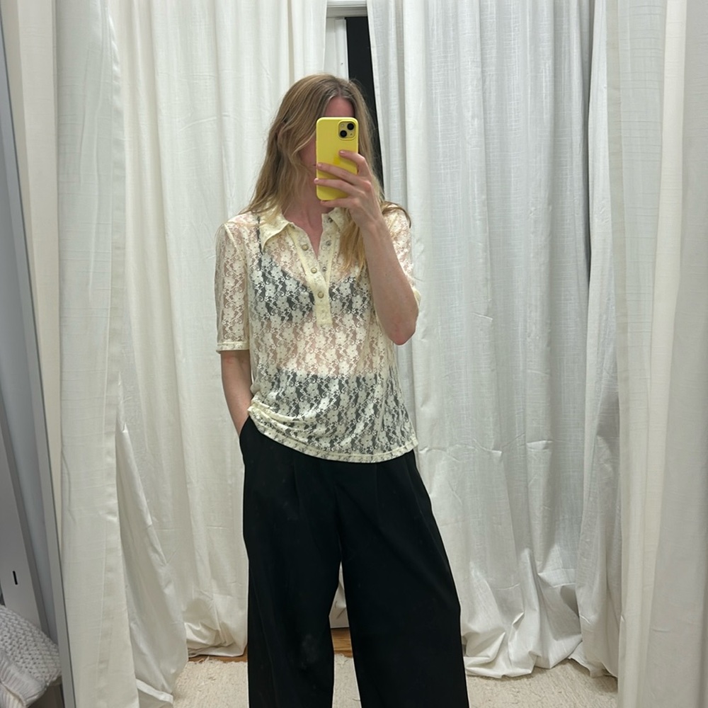 Maiden Name Lace Polo